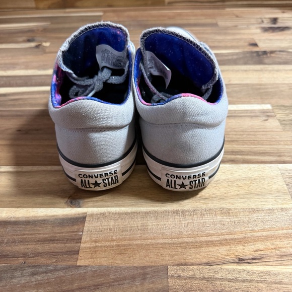 Converse Wolf Grey Low Top Sneakers with White and Black Accents - Picture 3 of 5